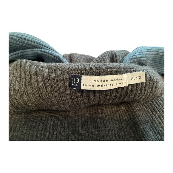 Gap Merino Wool Long Sleeve Ribbed Turtleneck Top - Size XL - Picture 7 of 11